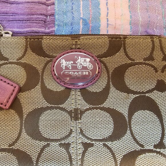 Coach Monogram Canvas Wristlet - Picture 3 of 7